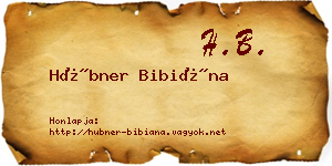 Hübner Bibiána névjegykártya